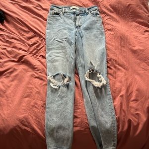 90s straight ultra high rise - light wash